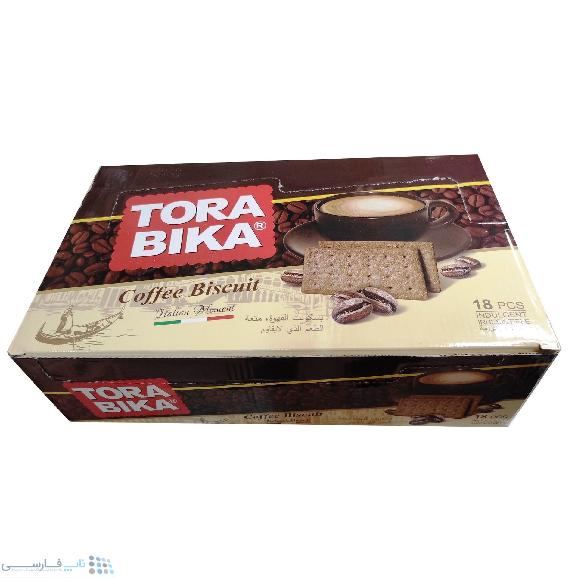 تصویر  بیسکویت با طعم  قهوه تورابیکا - 35 گرم بسته 18 عددی